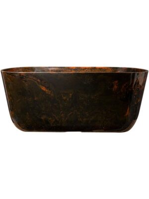 Кашпо Palermo planter marble brown L35 W16 H15 см