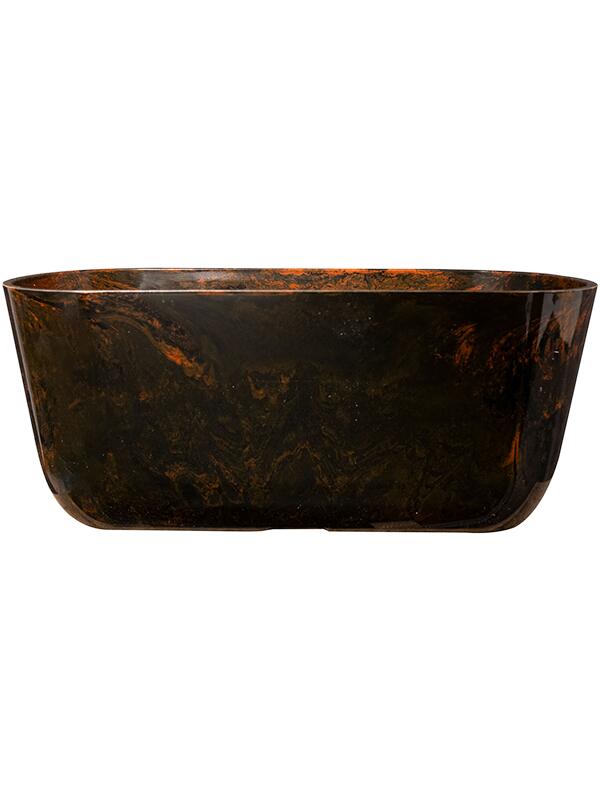 Кашпо Palermo planter marble brown L35 W16 H15 см