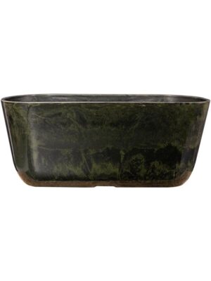 Кашпо Palermo planter marble green L35 W16 H15 см