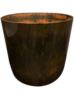 Кашпо Palermo pot marble brown D23 H22 см