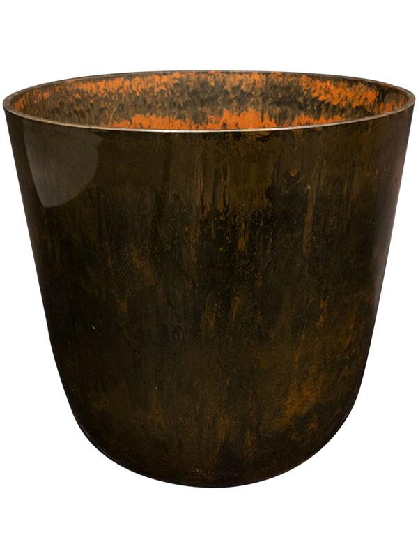 Кашпо Palermo pot marble brown D27 H25 см