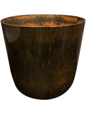 Кашпо Palermo pot marble brown D30 H28 см