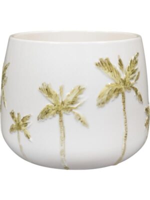 Кашпо Palm pot white D21 H17 см