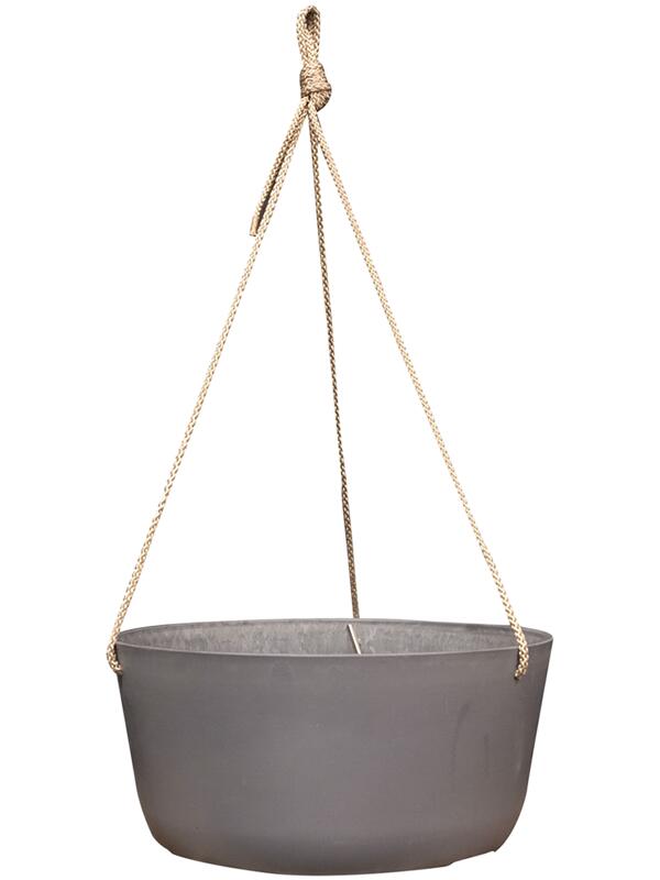 Кашпо подвесное Palermo hanger grey D27 H12 см