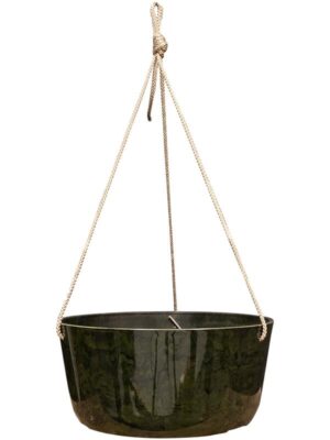 Кашпо подвесное Palermo hanger marble green D27 H12 см