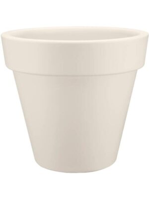 Кашпо Pure® round linen white D98 H89 см