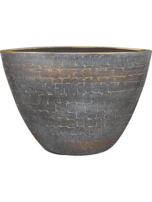 Кашпо Renzo planter shiny grey L33 W16 H25 см