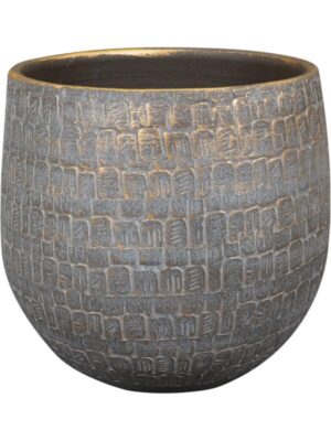 Кашпо Renzo pot shiny grey D26 H26 см