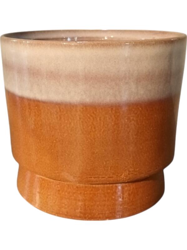 Кашпо Robusto pot duo ocher D19 H17 см