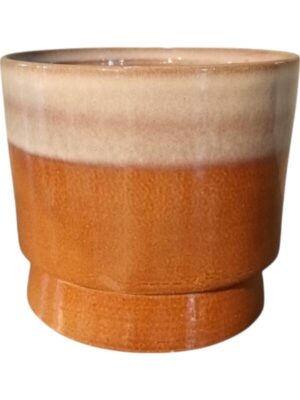 Кашпо Robusto pot duo ocher D23 H21 см