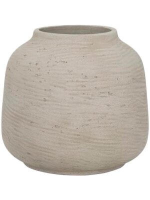 Кашпо Rough jabari l grey washed D17.5 H16 см