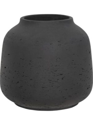 Кашпо Rough jabari l black washed D17.5 H16 см