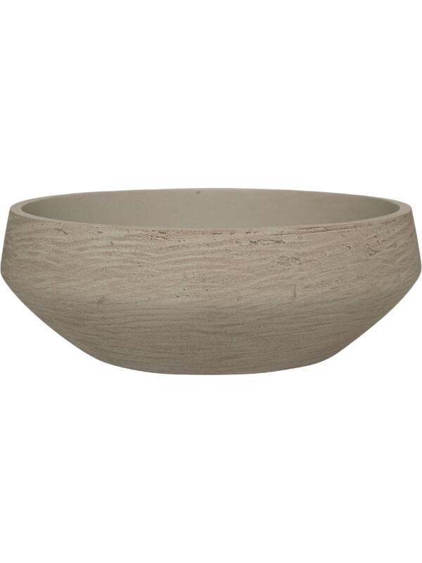 Кашпо Rough madu m grey washed D36 H12.5 см