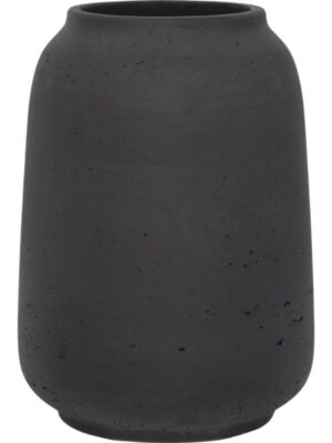 Кашпо Rough mahir m black washed D16 H22 см