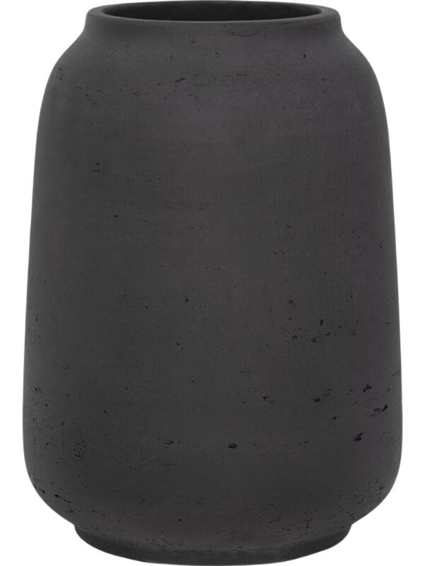 Кашпо Rough mahir m black washed D16 H22 см