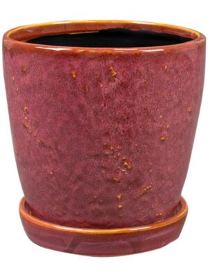 Кашпо с поддоном Vivi pot with saucer cherry D11 H12 см