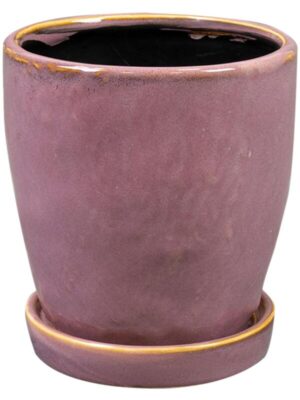 Кашпо с поддоном Vivi pot with saucer mauve D11 H12 см