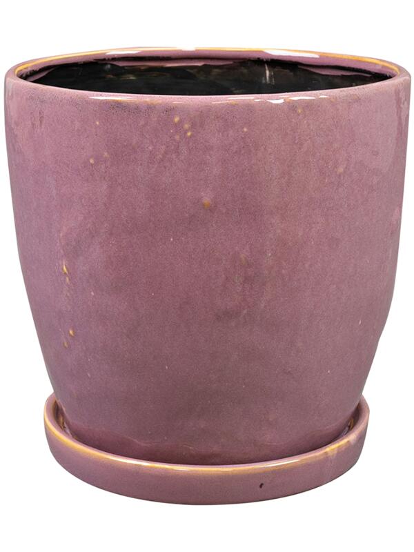 Кашпо с поддоном Vivi pot with saucer mauve D17 H16 см
