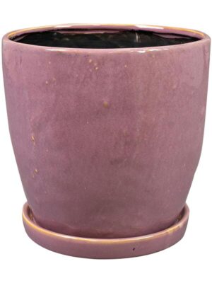 Кашпо с поддоном Vivi pot with saucer mauve D20 H19 см