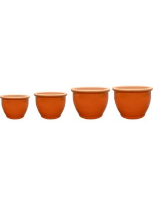 Кашпо Tiny pot orange (набор 4 шт) D37 H26 см