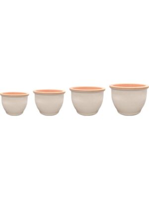 Кашпо Tiny pot white (набор 4 шт) D37 H26 см