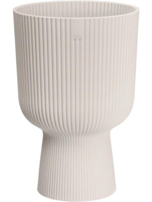 Кашпо Vibes fold coupe linen white D14 H21 см