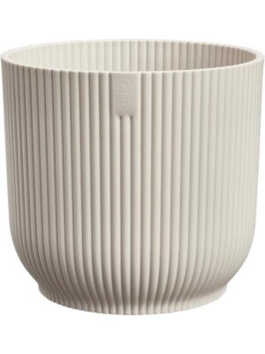 Кашпо Vibes fold round linen white D18 H16 см