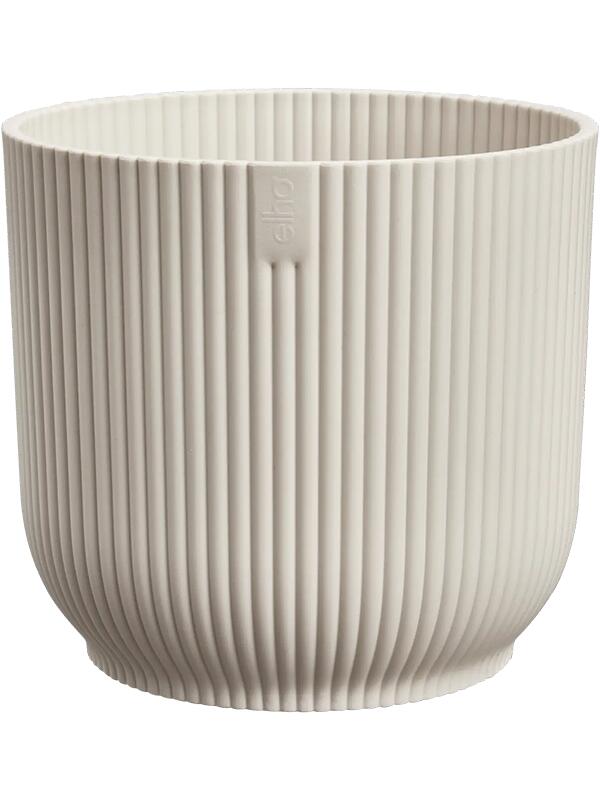 Кашпо Vibes fold round mini linen white D9 H9 см