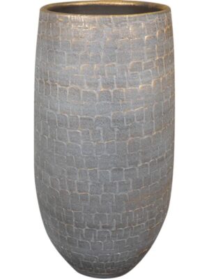 Ваза Renzo pot tall shiny grey D27 H50 см
