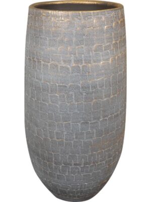 Ваза Renzo pot tall shiny grey D31 H68 см