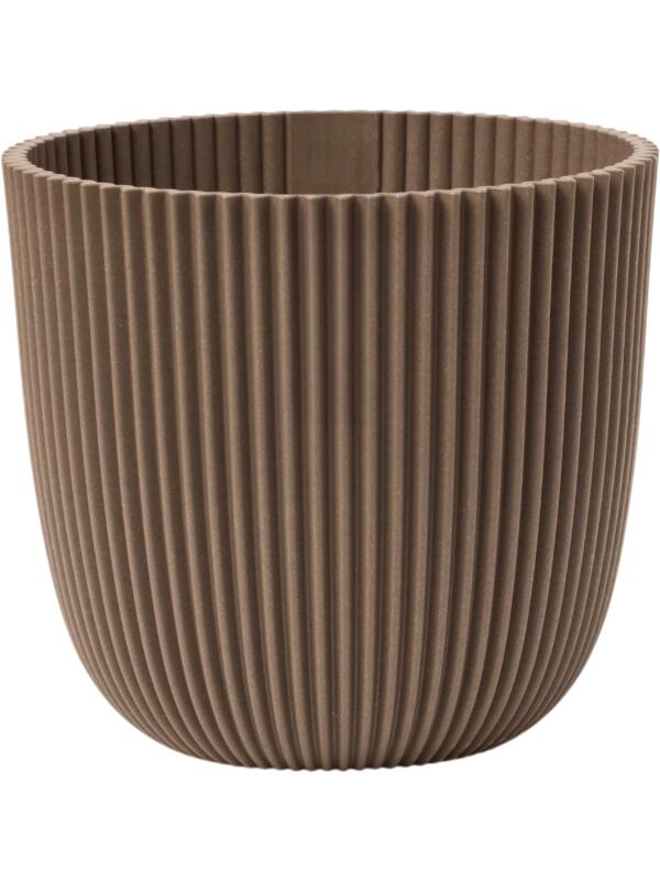 Кашпо Capi nature groove made with planter ball warm taupe D28 H27 см