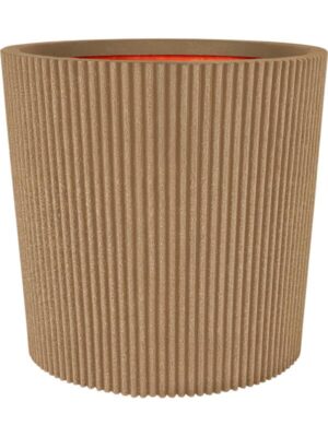 Кашпо Capi nature groove nl vase conical beige D36 H34 см