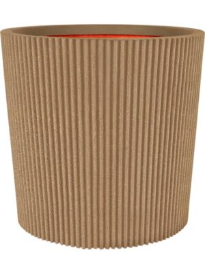 Кашпо Capi nature groove nl vase conical beige D45 H41 см