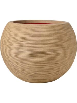 Кашпо Capi nature rib nl vase ball beige D40 H32 см