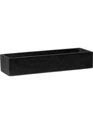 Кашпо Fiberstone balcony slim low s black L50 W15 H9 см