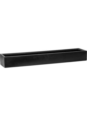 Кашпо Fiberstone balcony slim low xl black L80 W15 H10 см