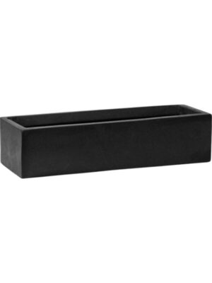 Кашпо Fiberstone balcony slim low xs black L40 W15 H9 см