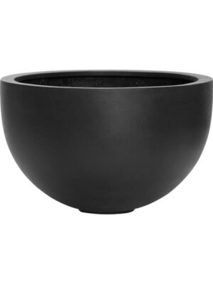 Кашпо Fiberstone bowl l black D60 H38 см