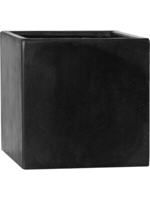 Кашпо Fiberstone fleur l black L25 W25 H25 см