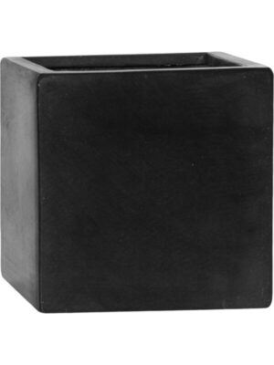 Кашпо Fiberstone fleur m black L20 W20 H20 см