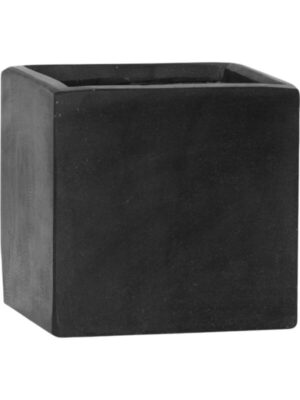 Кашпо Fiberstone fleur s black L15 W15 H15 см