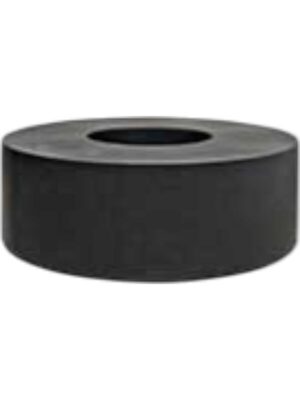 Кашпо Fiberstone jumbo seating round black D140 H45 см