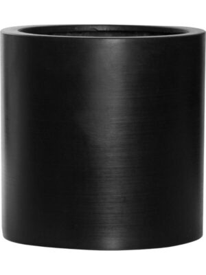 Кашпо Fiberstone puk l black D25 H25 см