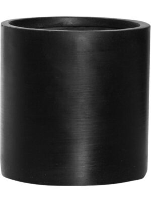 Кашпо Fiberstone puk s black D15 H15 см