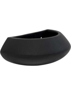 Кашпо Fiberstone tara xs black D30 H12 см