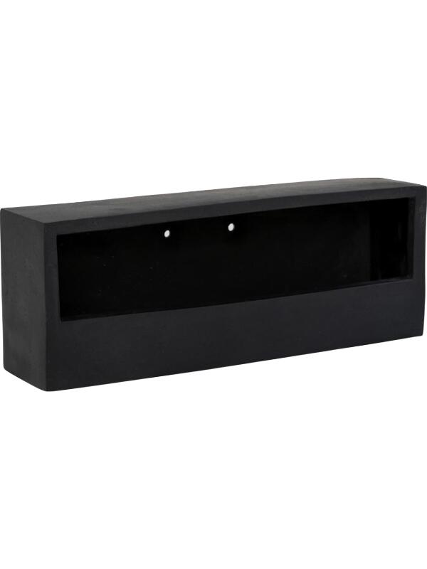 Кашпо настенное Natural wally balcony low xs black L40 W15 H9 см
