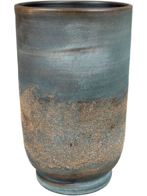 Ваза Aico pot toll shiny blue D20 H30 см
