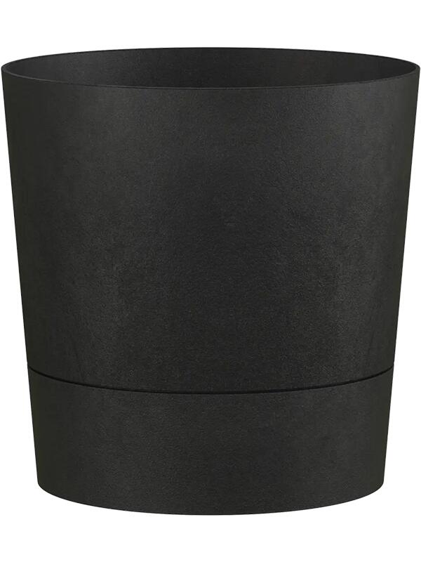 Кашпо Foss round living black D35 H34 см