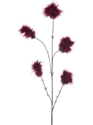 Pom pom burgundy H84 см