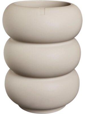 Кашпо Premium amber roll high beige D43 H58 см